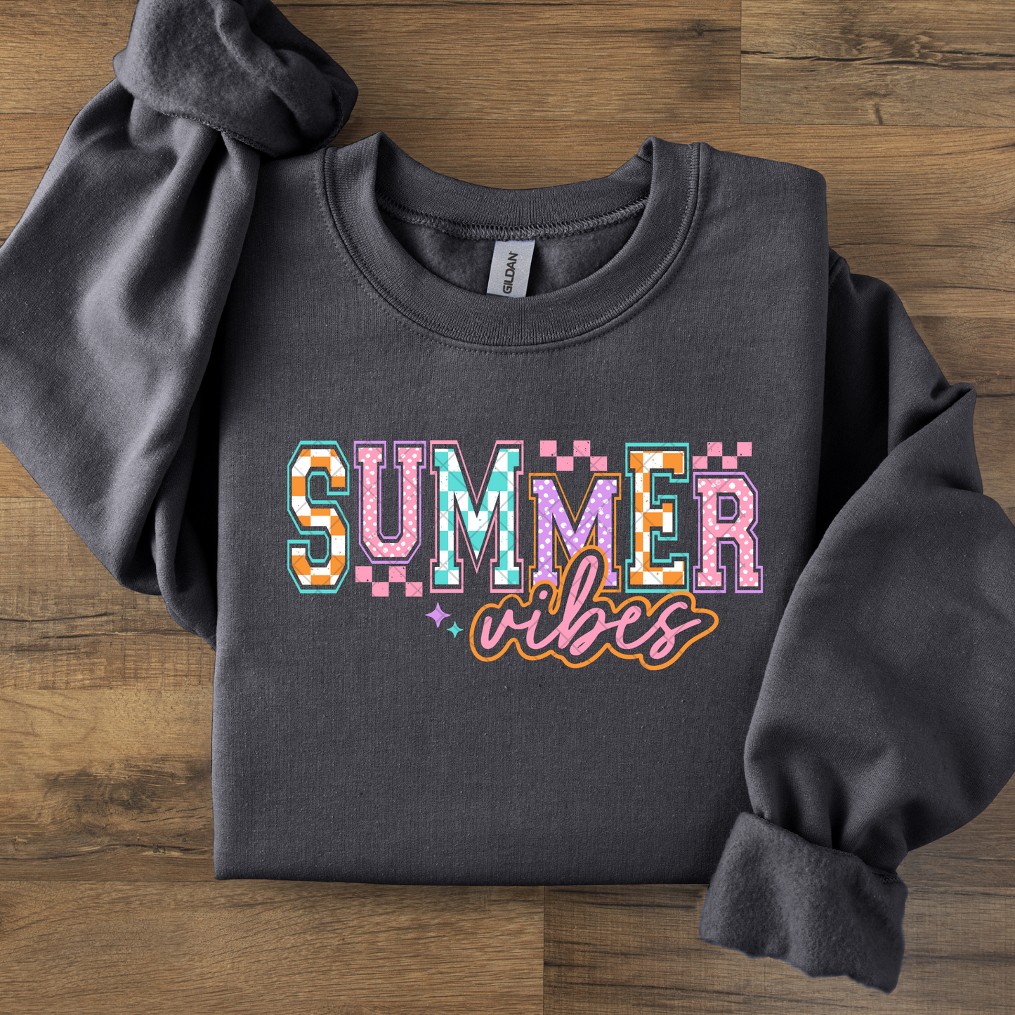 Cute Summer Vibes Patterned DTF Transfer