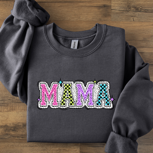 Mama Colorful Checkered DTF Transfer