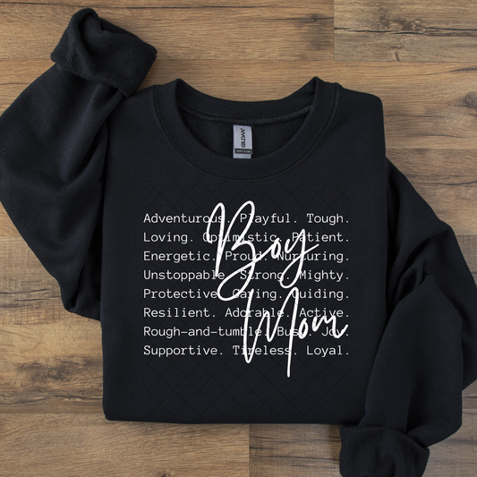 Boy Mom Life Black or White Script DTF Transfer