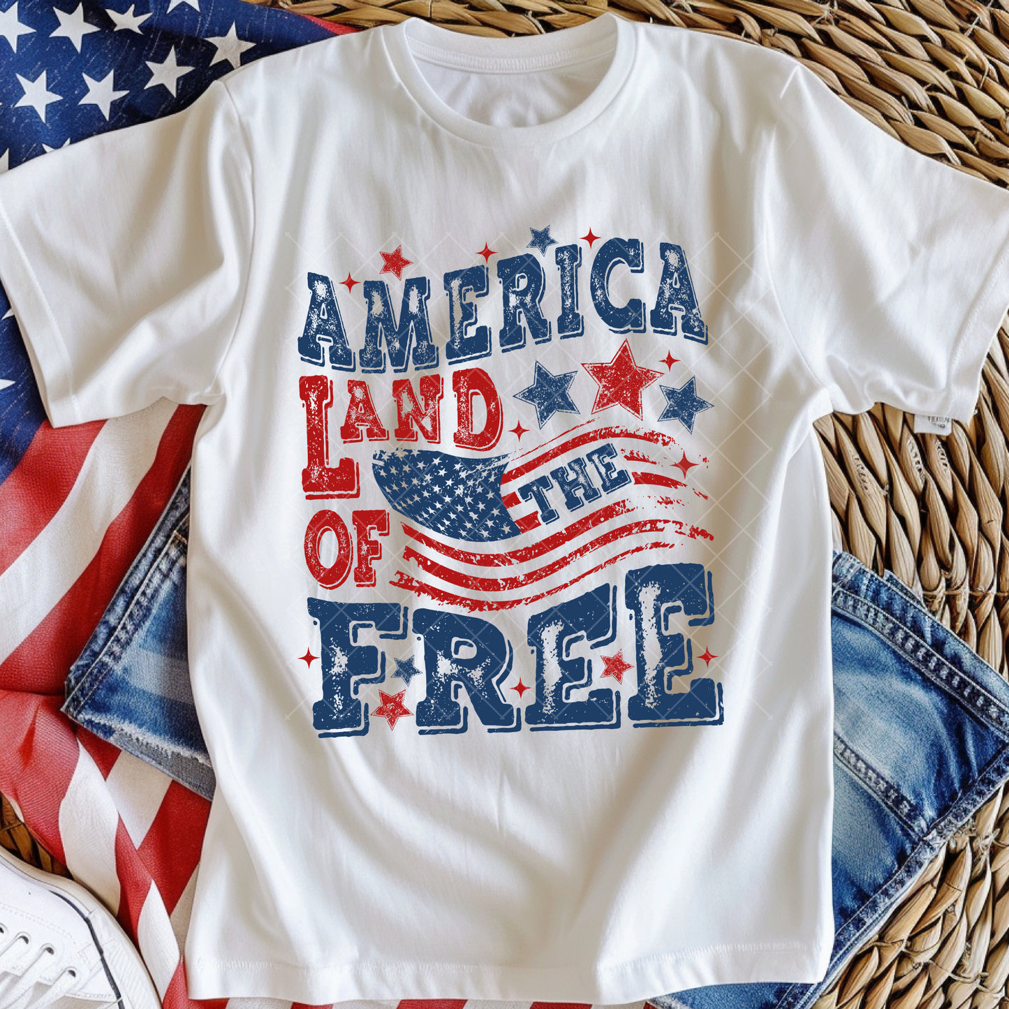 America Land of the Free DTF Transfer