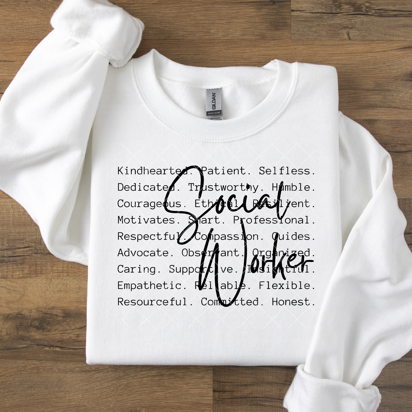 Social Worker Black or White Design DTF Transfer