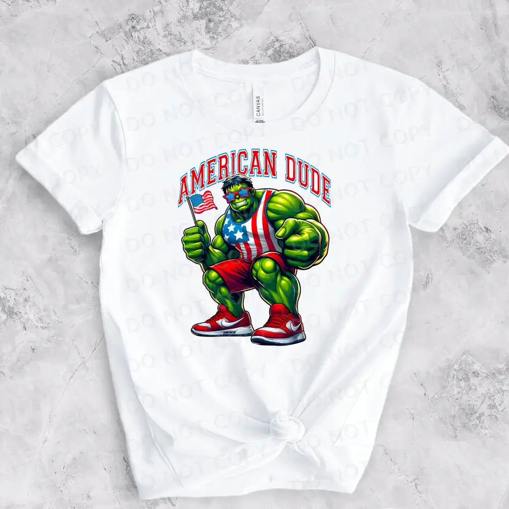 American Dude Hulk Dtf Transfers Ready To Press Heat Transfer Direct Film Print