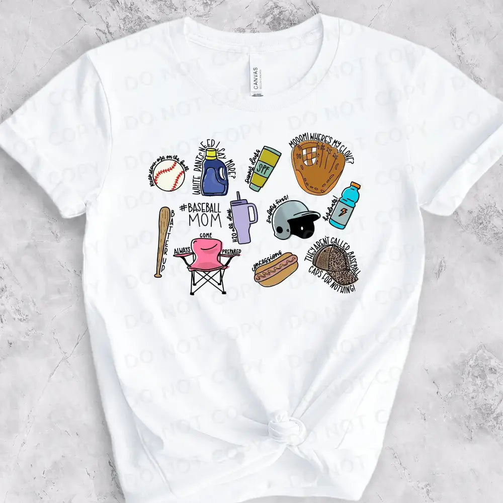 Baseball Mom Dtf Transfers Clear Film Prints Ready To Press Heat Transfer Direct Print Hot Peel