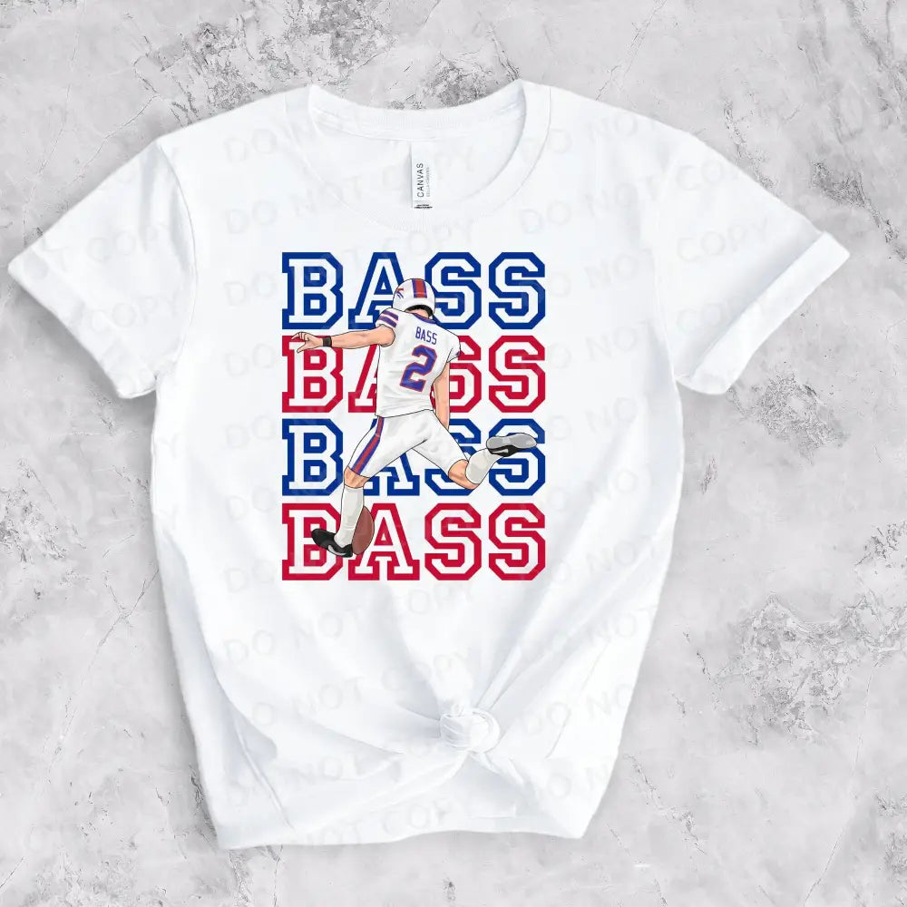 Bass Dtf Transfers Ready To Press Heat Transfer Direct Film Print Buffalo Football Player 2