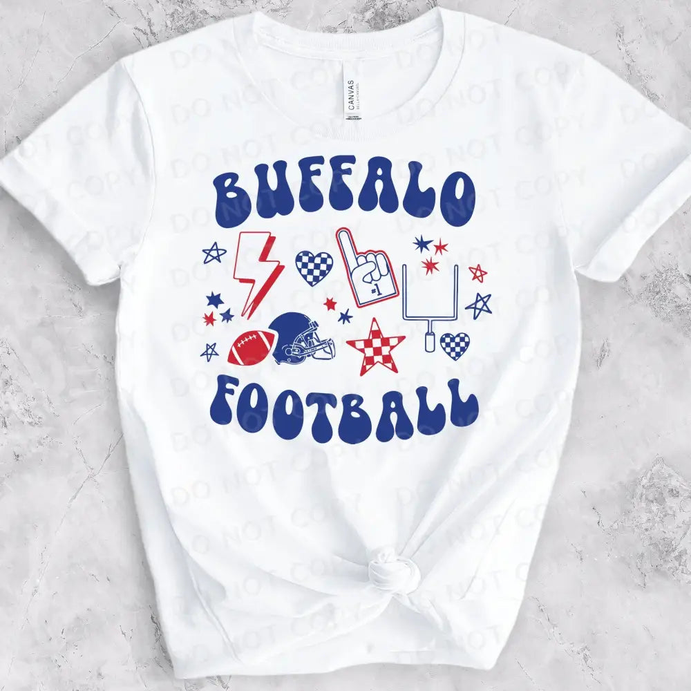 Buffalo Football Dtf Transfers Ready To Press Heat Transfer Clear Film Direct Print Field Goal Bolt