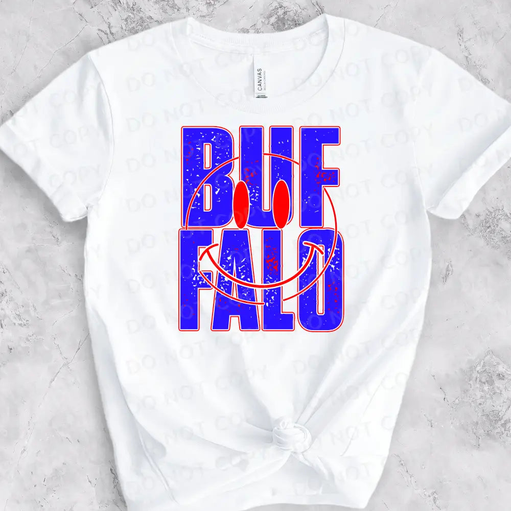 Buffalo Smile Happy Face Dtf Transfers Ready To Press Heat Transfer Direct Film Print