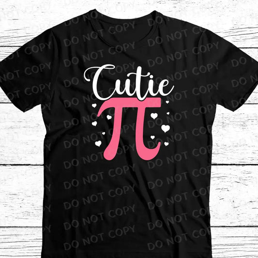 Cutie Pi Dtf Transfers Pink Hearts Clear Film Print Ready To Press Heat Transfer Hot Peel Math
