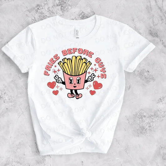 Fries Before Guys Anti Valentine’s Day Dtf Transfers Ready To Press Heat Transfer Direct Film Print