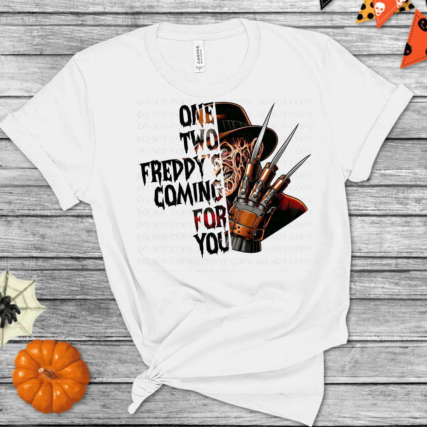 One Two Freddy's Coming For You Halloween DTF Transfer