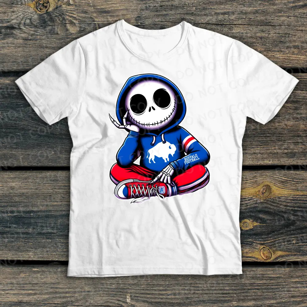 Jack Buffalo Hoodie Skelly Skellington Dtf Transfers Ready To Press Heat Transfer Direct Film