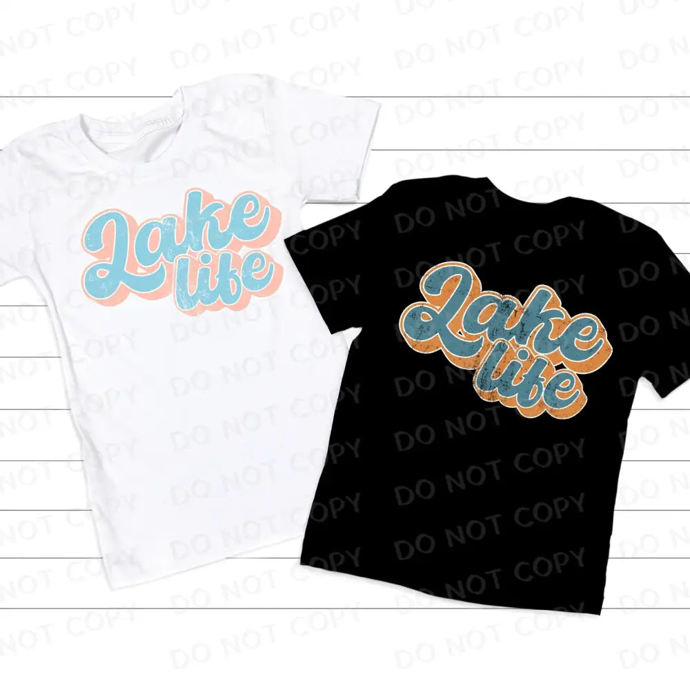 Lake Life Distressed Dtf Transfers Clear Film Ready To Press Heat Transfer Direct Print