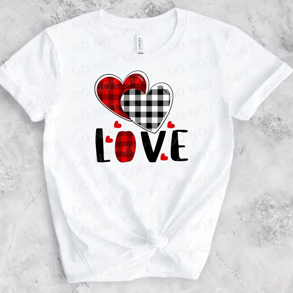 Love Buffalo Check Dtf Transfers Ready To Press Heat Transfer Direct Film Print