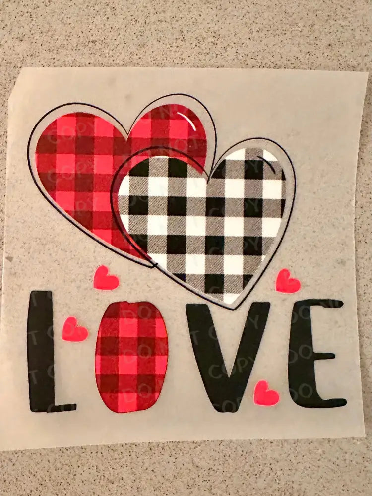 Love Buffalo Check Dtf Transfers Ready To Press Heat Transfer Direct Film Print