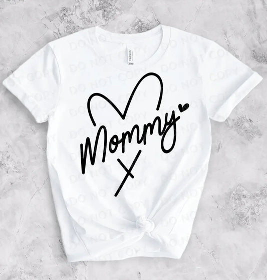Mommy Heart Shirt Design Dtf Transfers Ready To Press Heat Transfer Direct Film Print