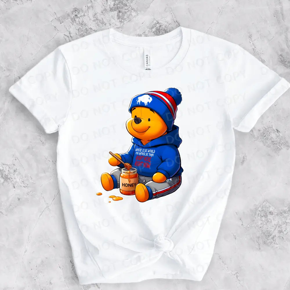 Pooh Buffalo Bear Football Fan Dtf Transfers Ready To Press Heat Transfer Direct Film