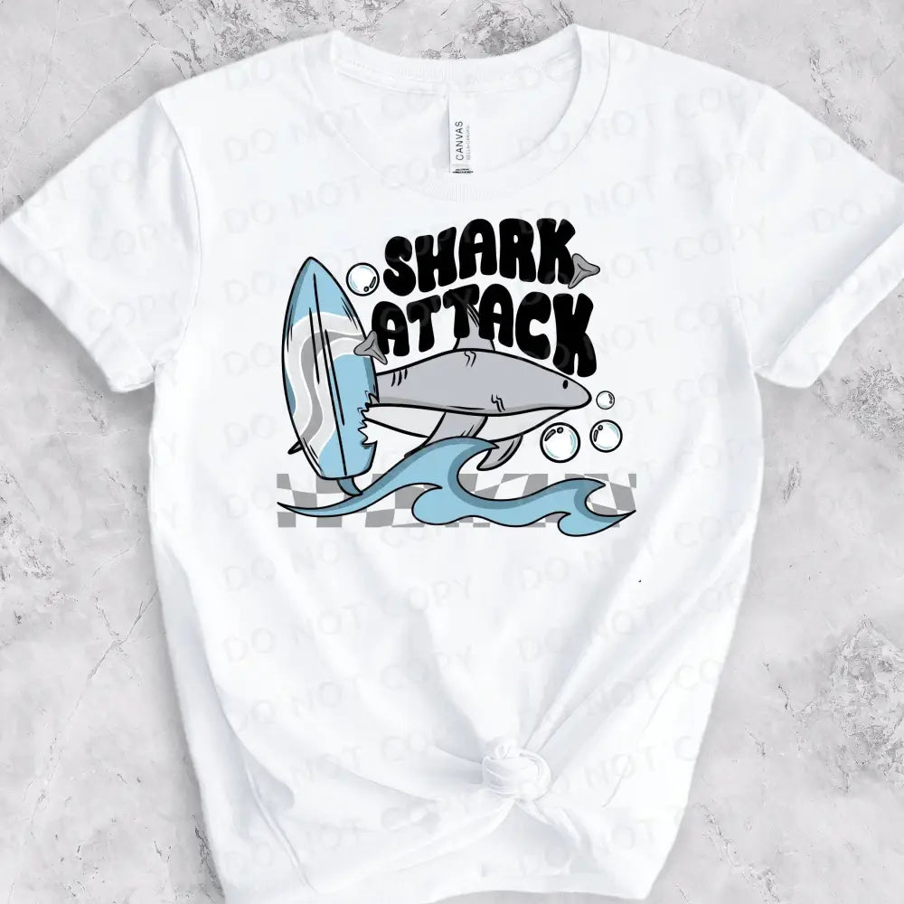 Shark Attack Dtf Transfers Clear Film Ready To Press Heat Transfer Direct Print Kids Boys