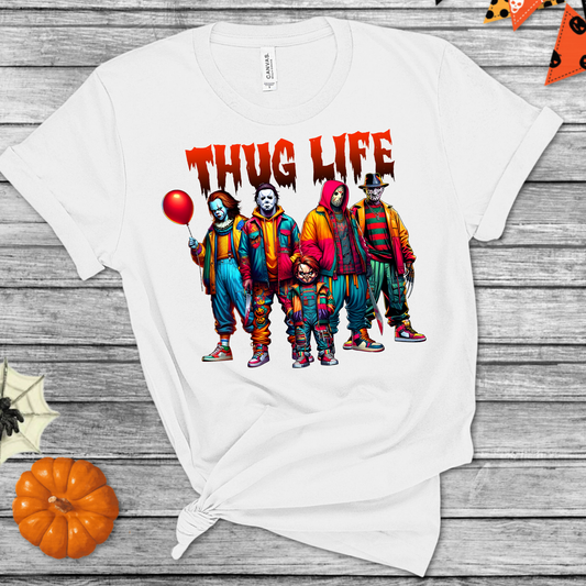 Thug Life Halloween, Horror Movie Characters DTF Transfer