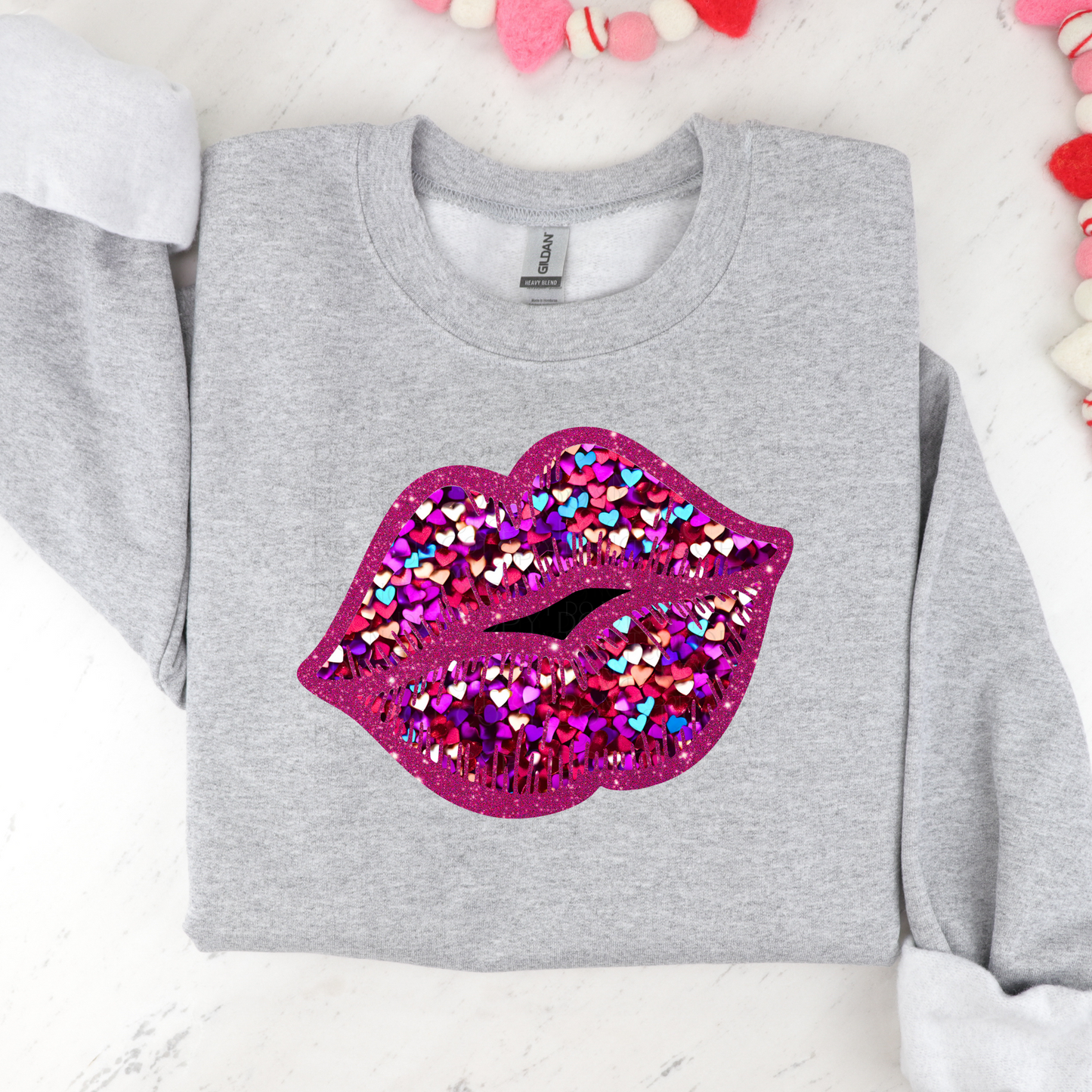 Lips Faux Sequins DTF Transfer