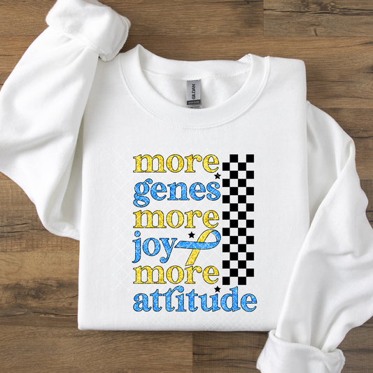 More Genes More Joy More Attitude DTF Transfer