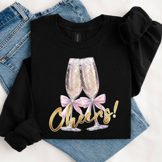 Champagne Toast Cheers DTF Transfer