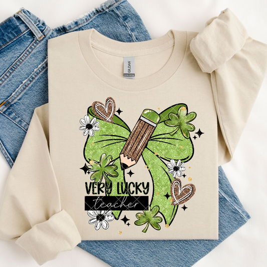 Very Lucky Teacher DTF Transfer