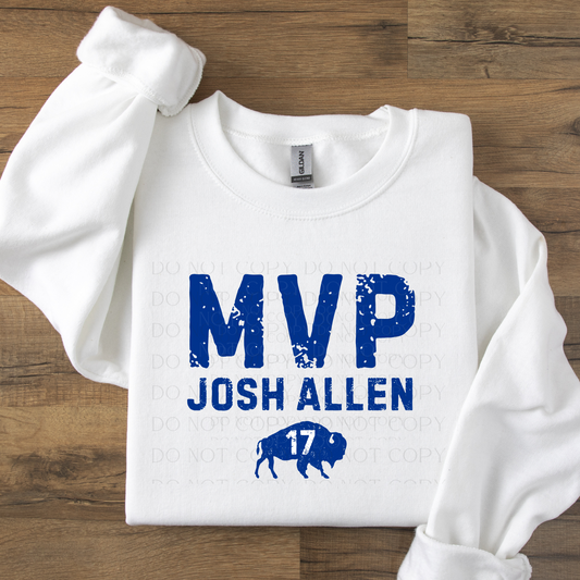 MVP Josh Allen 17 DTF Transfer