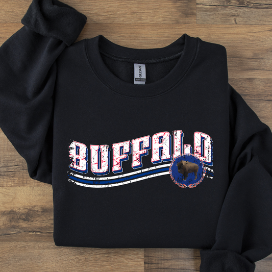 Distressed Buffalo Wave DTF Transfer