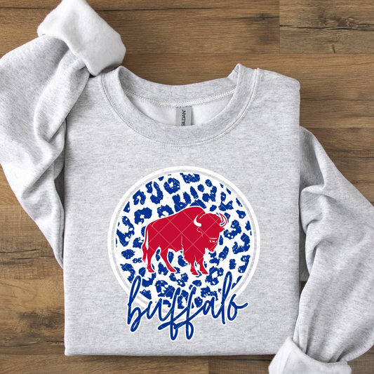 Round Leopard Buffalo DTF Transfer