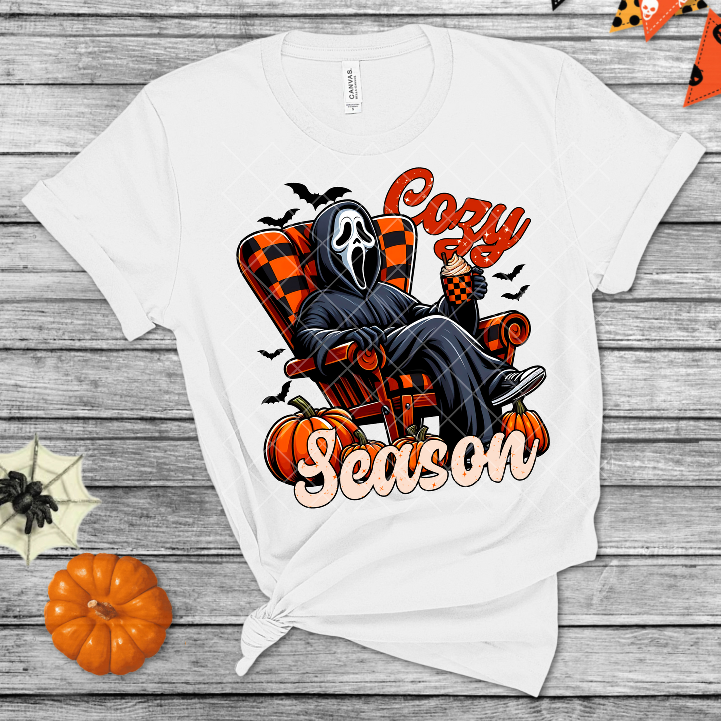 Cozy Season Scary Movie Characters DTF Transfer