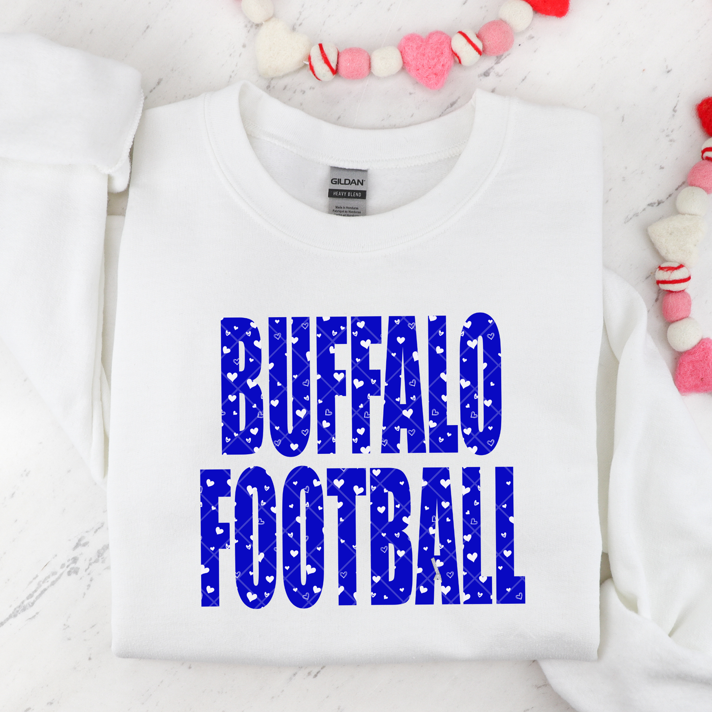 Buffalo Football Hearts DTF Transfer