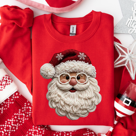 Traditional Santa Faux Crochet DTF Transfer