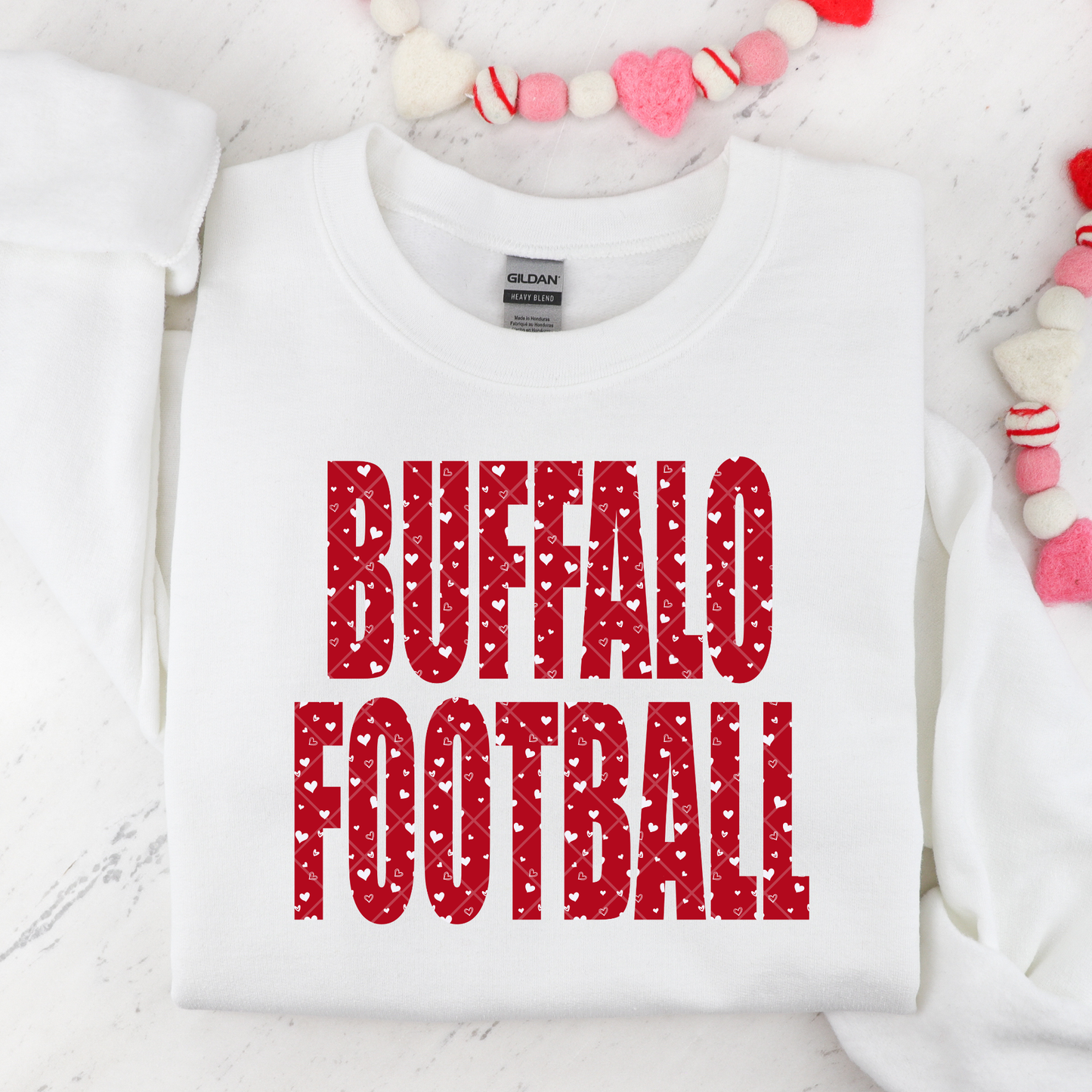 Buffalo Football Hearts DTF Transfer