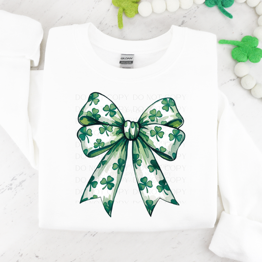 St Patrick's Day Shamrock Coquette Bow DTF Transfer