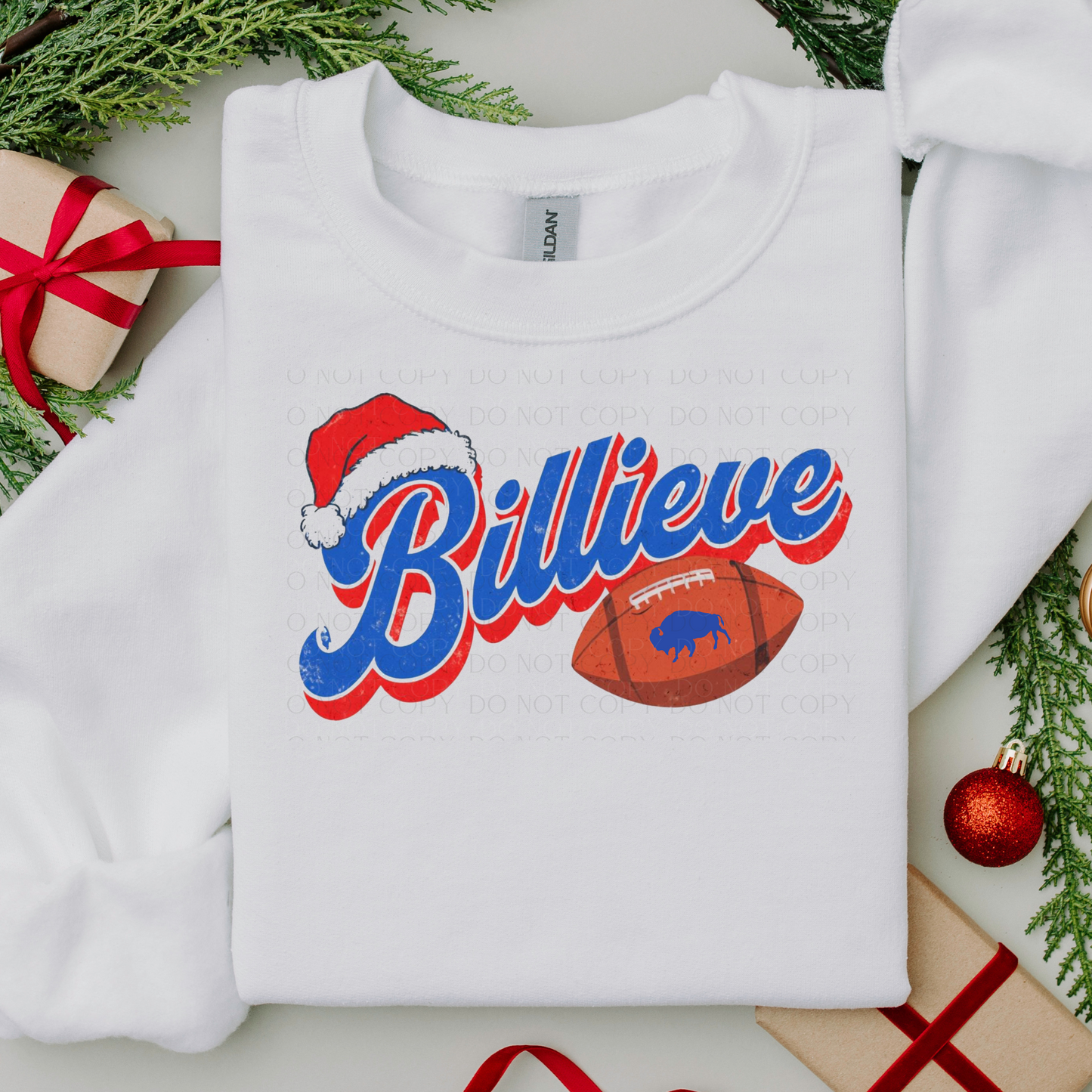 Billieve Buffalo Christmas DTF Transfer