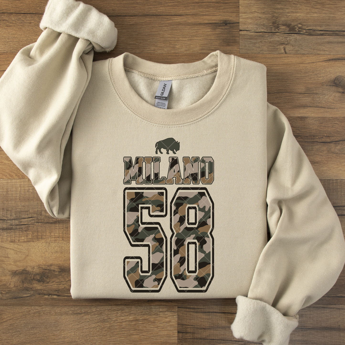 Camo Player Jersey Numbers DTF Transfer