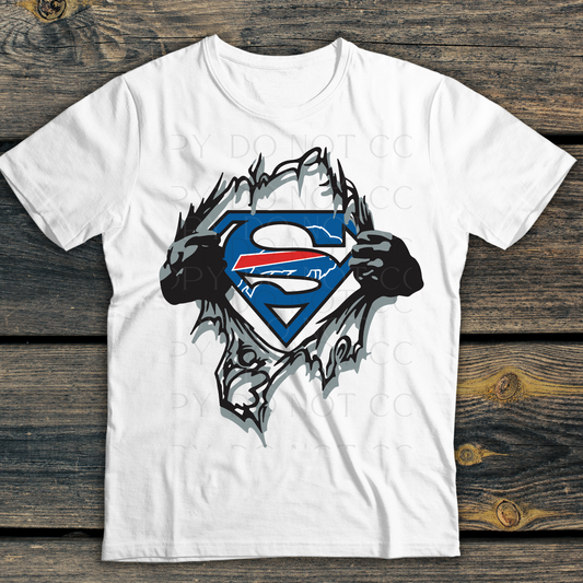 Buffalo Bills Clark Kent Superman DTF Transfer