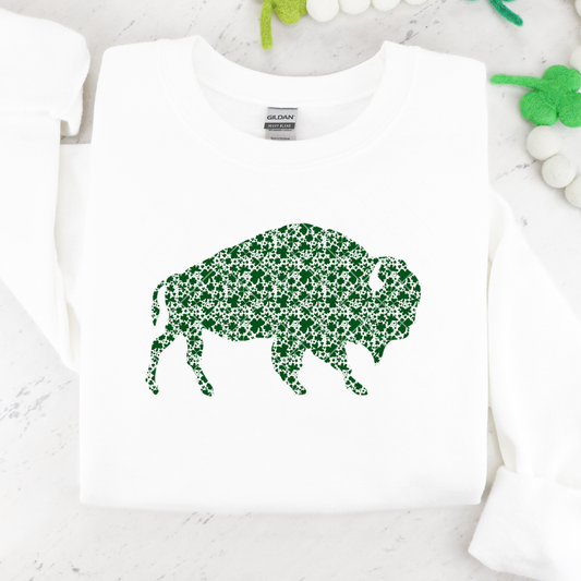 Shamrock Buffalo St Patrick's Day DTF Transfer