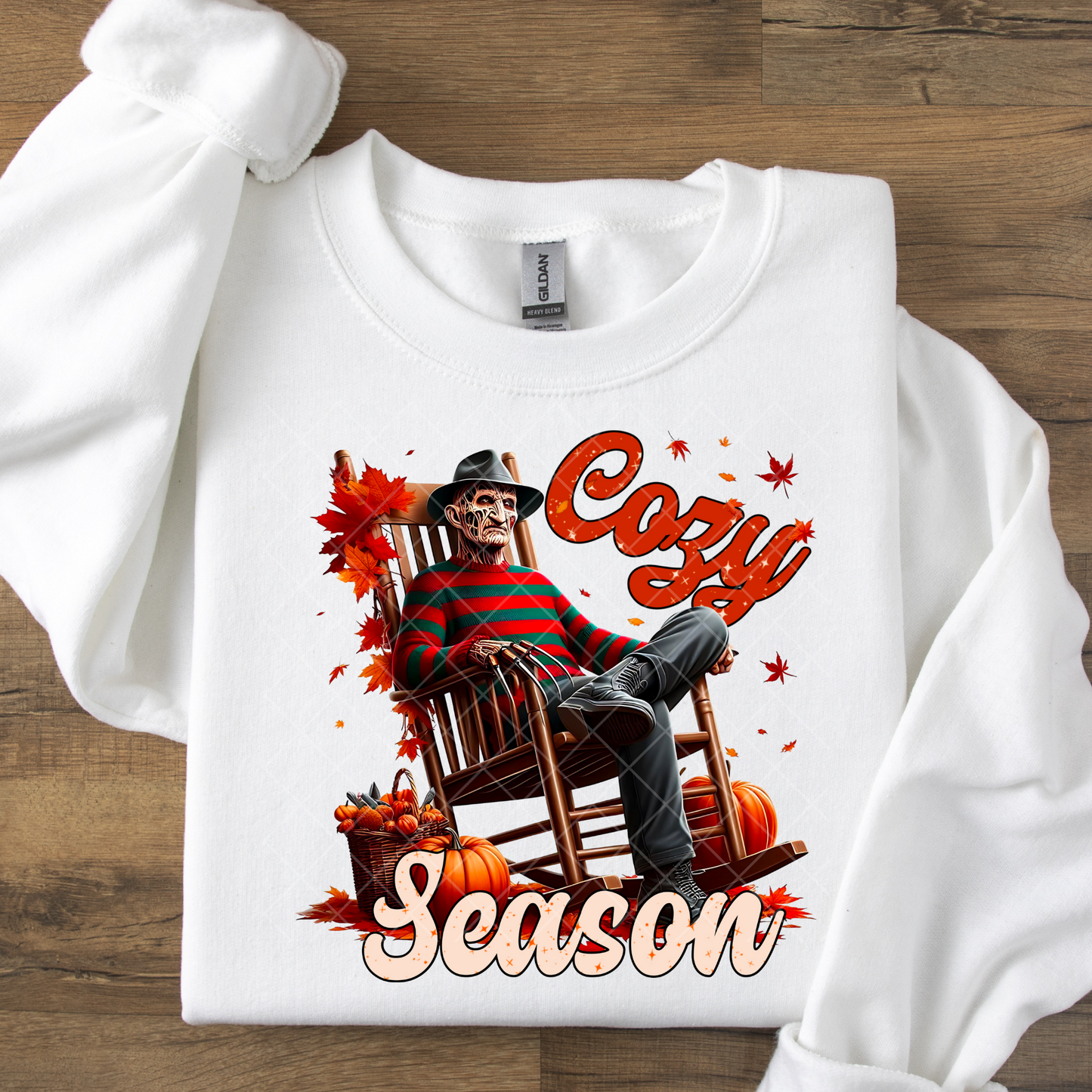 Cozy Season Scary Movie Characters DTF Transfer
