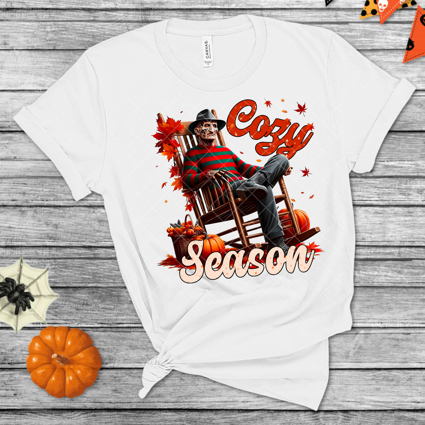 Cozy Season Scary Movie Characters DTF Transfer