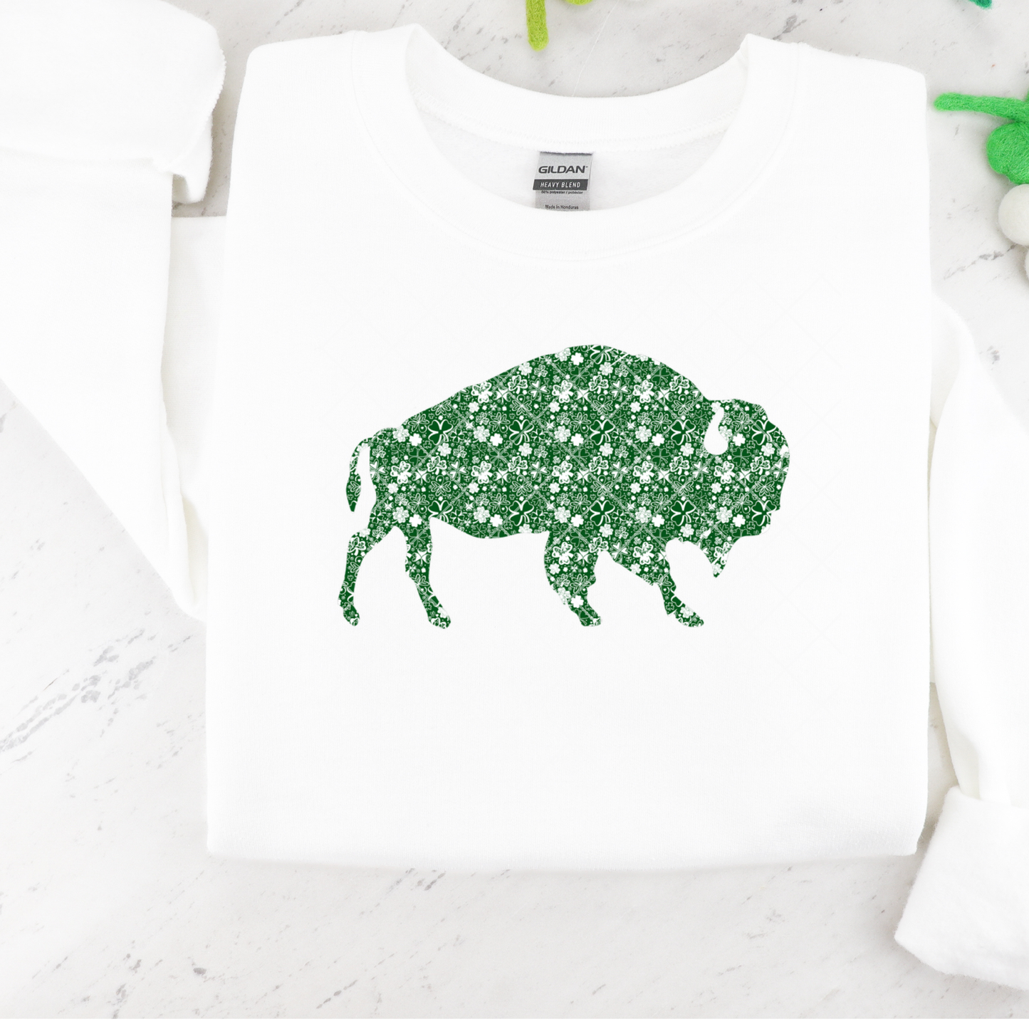 Shamrock Buffalo St Patrick's Day DTF Transfer