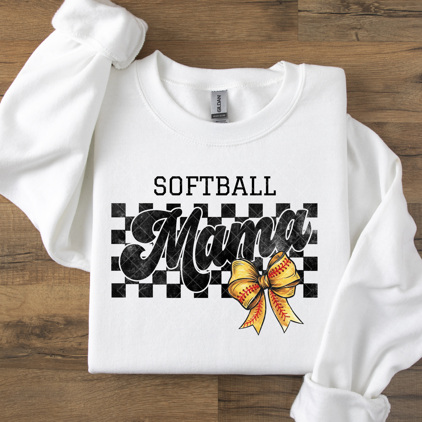 Softball Mama Checkered DTF Transfer