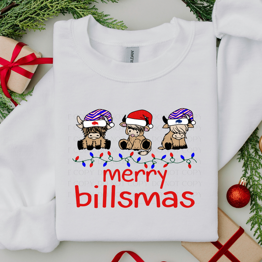 Buffalo Merry Billsmas Christmas DTF Transfer