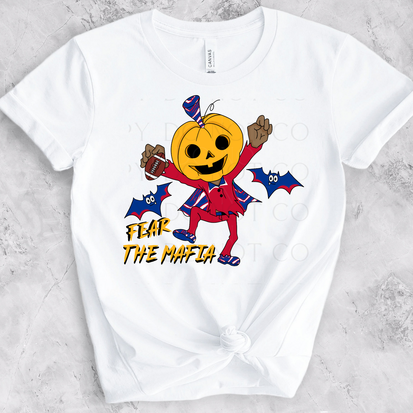 Fear the Mafia Buffalo Football Halloween Pumpkin DTF Transfer