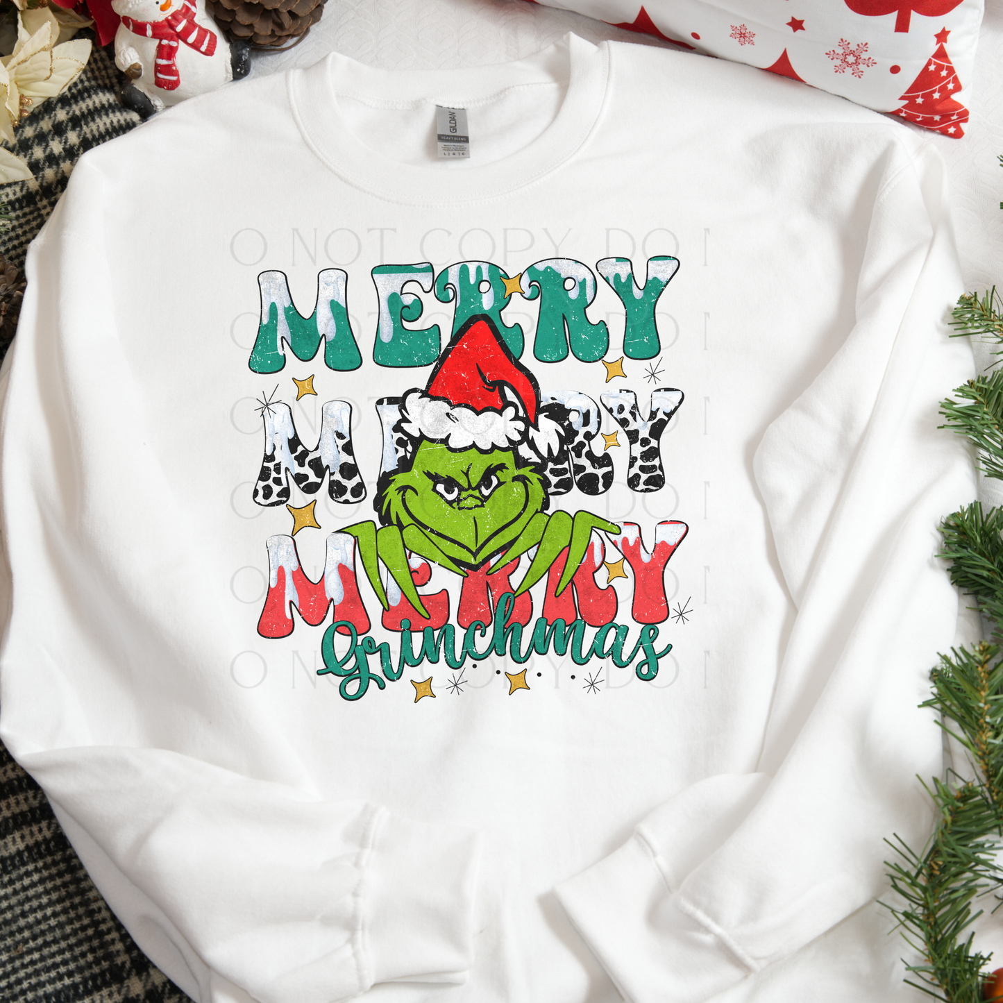 Merry Grinchmas Christmas DTF Transfer