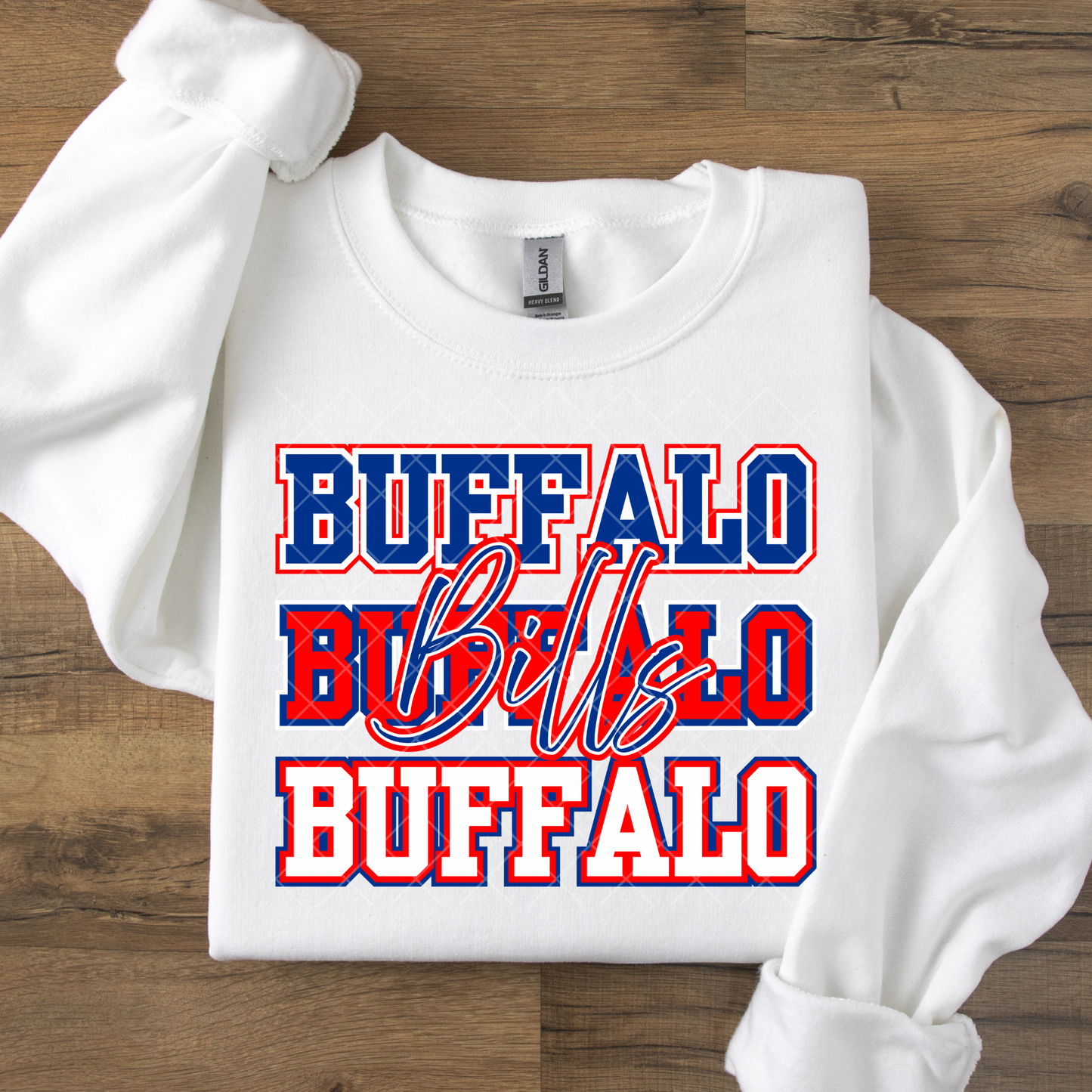 Buffalo Red White Blue DTF Transfer