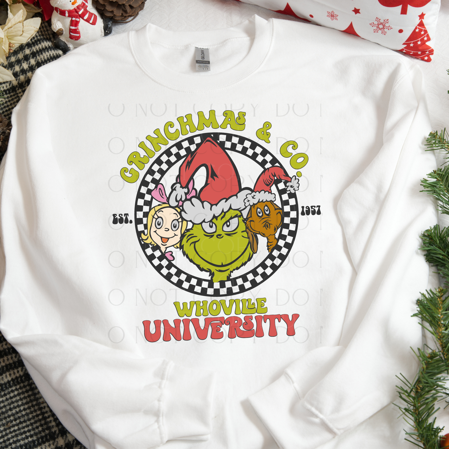 Whoville University Christmas DTF Transfer