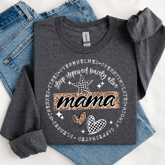 Mama Sleep Deprived Barely Alive DTF Transfer