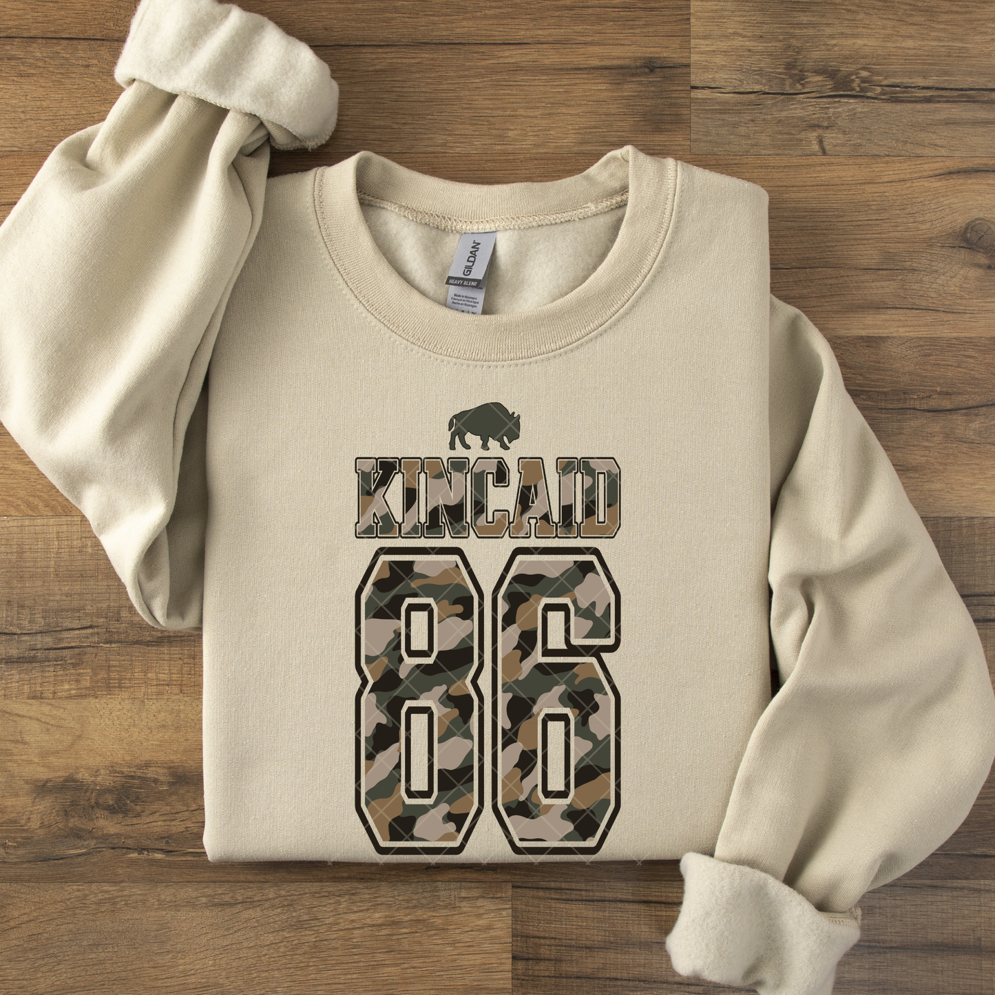 Camo Player Jersey Numbers DTF Transfer