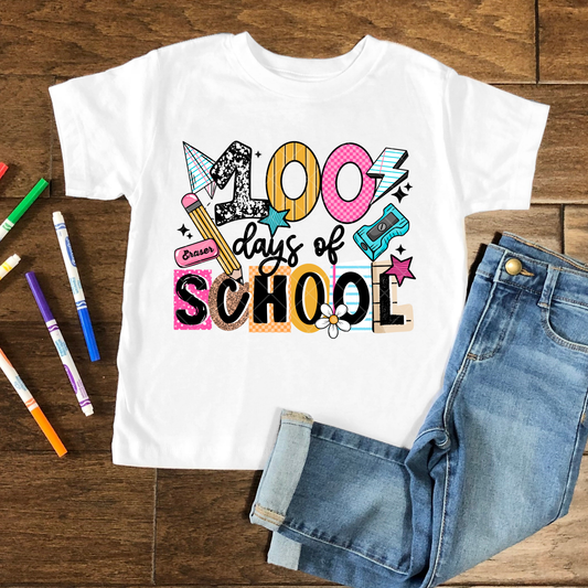 Funky 100 Days of School DTF Transfer