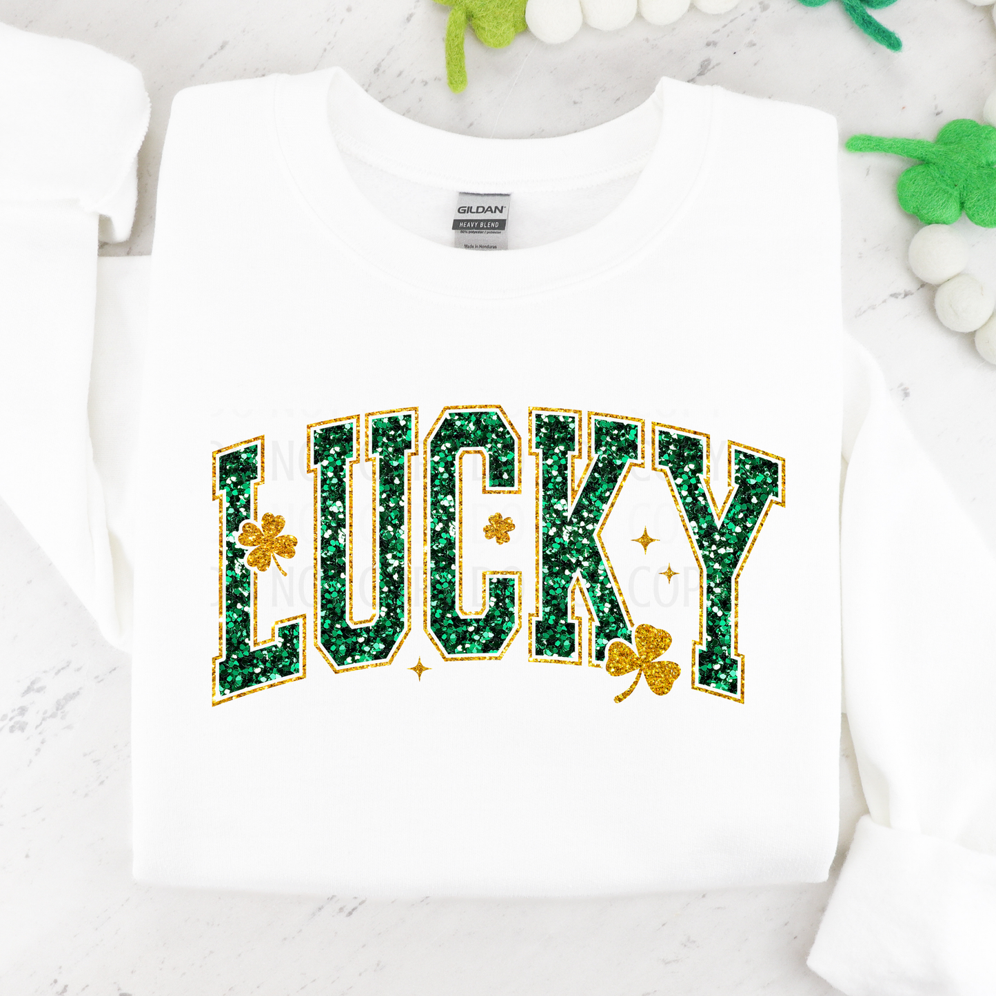 Lucky Faux Glitter Sequins DTF Transfer